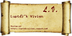 Lupták Vivien névjegykártya